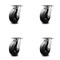 Service Caster 6 Inch Kingpinless Rubber on Steel Wheel Swivel Top Plate Caster SCC, 4PK SCC-KP30S620-RSR-4 - alternate 3